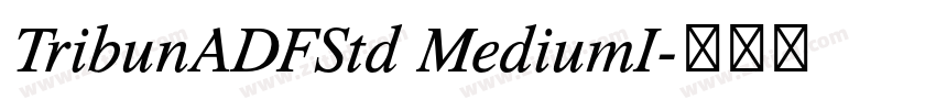 TribunADFStd MediumI字体转换